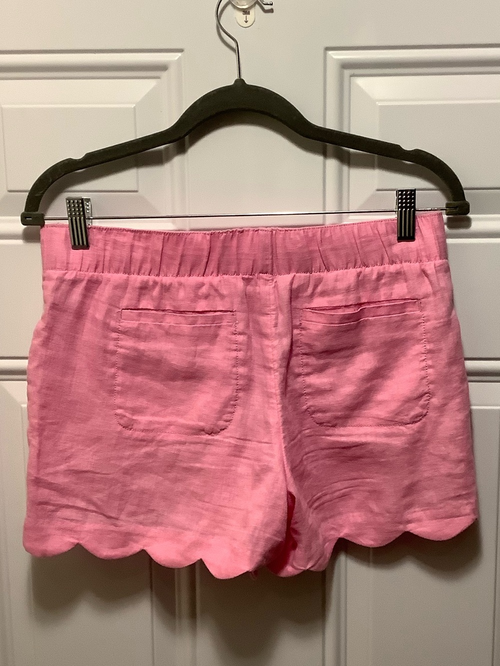 Lilly Pulitzer| Pink Scalloped Linen Shorts 4” Inseam Casual Resortwear - Picture 10 of 10